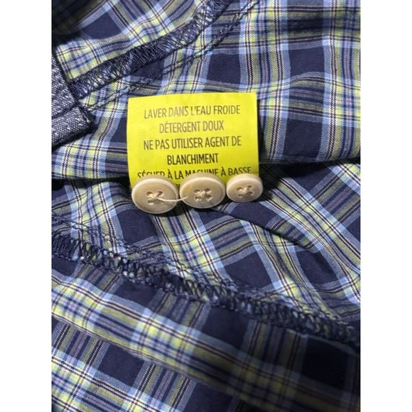Robert Graham Shirt Mens Cotton Blue Tartan Plaid Tailored Fit Button Up Medium - Picture 12 of 14